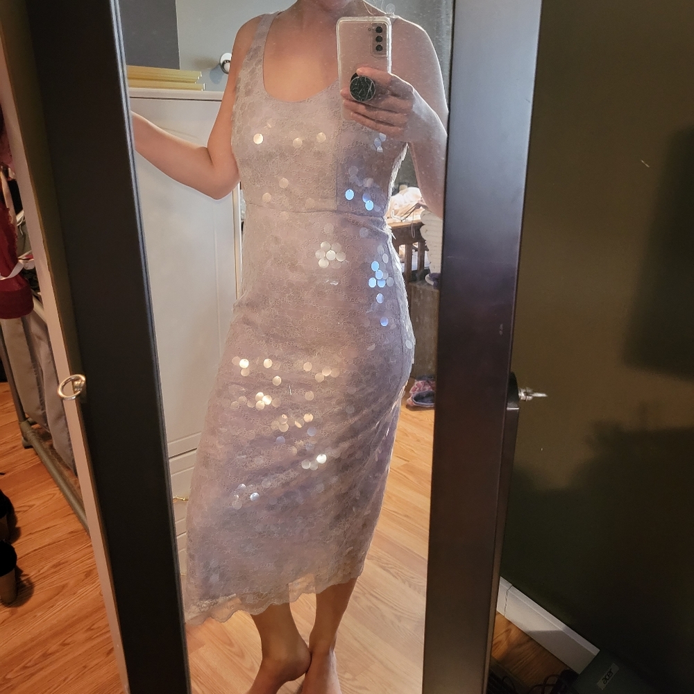 Lilac sequin dress